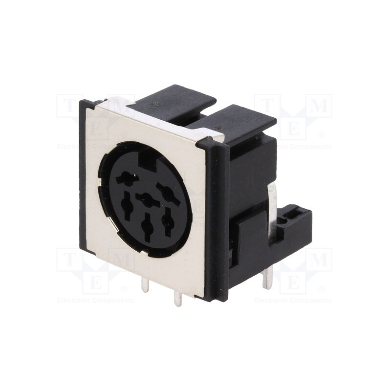10 pcs : FM6726 - Socket, DIN, female, shielded, PIN: 6, Layout: 240°, angled 90°, THT