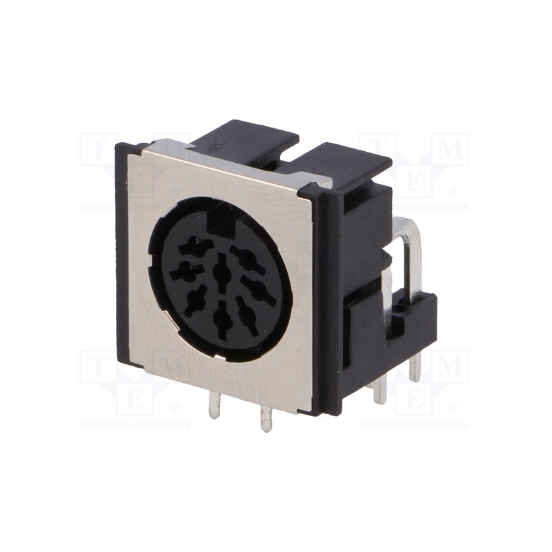10 pcs : FM6728 - Socket, DIN, female, shielded, PIN: 8, Layout: 270°, angled 90°, THT