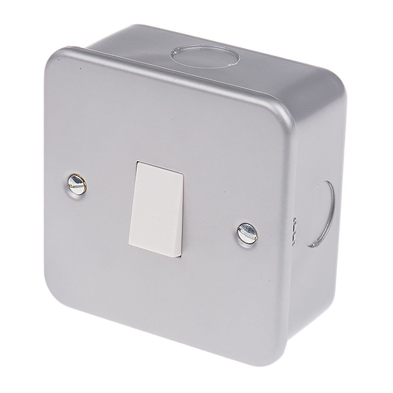 1 pcs - RS PRO Grey Metal Clad Switch, 2 Way, 1 Gang