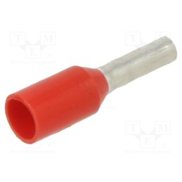 20 pcs : FSD77-6-D - Tip: bootlace ferrule, insulated, copper, 1mm2, 6mm, tinned, red