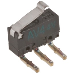 1 pcs - Panasonic Simulated Roller Lever Micro Switch, Left Angle PCB Terminal, 100 mA @ 30 V dc, SP-CO