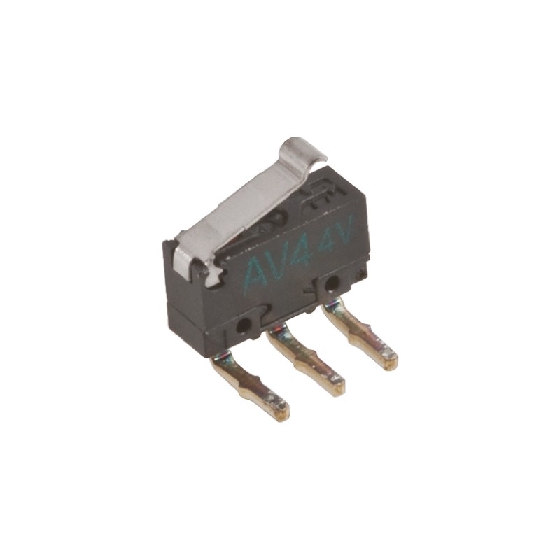 1 pcs - Panasonic Simulated Roller Lever Micro Switch, Left Angle PCB Terminal, 100 mA @ 30 V dc, SP-CO
