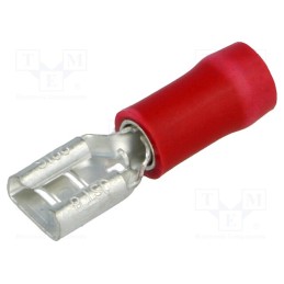 50 pcs : FVDDF1.25-187A-8 RD (S)(LF) K - Terminal: flat, 4.8mm, 0.8mm, female, 0.5÷1.5mm2, crimped, red