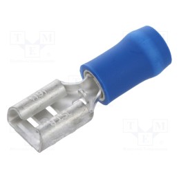 50 pcs : FVDDF2-250A BU (S) K - Terminal: flat, 6.3mm, 0.8mm, female, 1÷2.5mm2, crimped, for cable