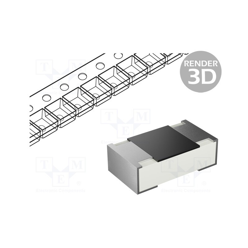 500 pcs : 0805S8F2491T5E - Resistor: thick film, SMD, 0805, 2.49kΩ, 0.125W, ±1%, -55÷125°C