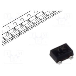 50 pcs : RZM002P02T2L - Transistor: P-MOSFET, unipolar, -20V, -0.2A, Idm: -0.8A, 150mW