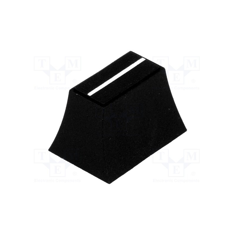10 pcs : CS2 TYPE B BLACK - Knob: slider, black, 20x14x13mm, Width shaft 3/4mm, plastic