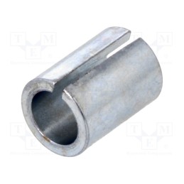 10 pcs : 640 - Adapter, nickel plated steel, Øshaft: 6mm, silver, Shaft: smooth