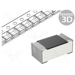 500 pcs : 0201WMF330KTEE - Resistor: thick film, SMD, 0201, 3.3Ω, 50mW, ±1%, -55÷125°C