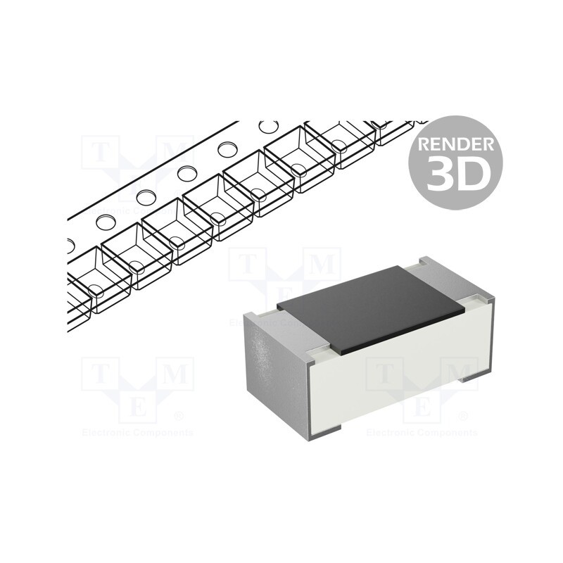 500 pcs : 0201WMF330KTEE - Resistor: thick film, SMD, 0201, 3.3Ω, 50mW, ±1%, -55÷125°C