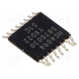10 pcs : 74HC4094PW,118 - IC: digital, shift and store,bus register, CMOS, SMD, TSSOP16