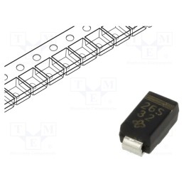 10 pcs : SS26S-E3/61T - Diode: Schottky rectifying, SMD, 60V, 2A, SMA,
