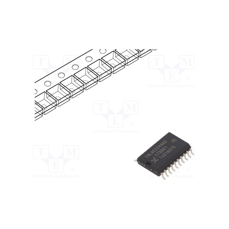 10 pcs : 74LVC2244AD,118 - IC: digital, buffer,non-inverting,line driver, Ch: 8, CMOS,TTL