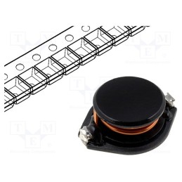 10 pcs : - Inductor: wire, SMD, 22uH, Ioper: 3.5A, 0.047Ω, Isat: 7A, B: 15.24mm