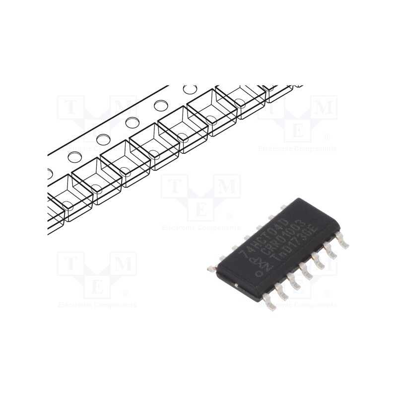 10 pcs : 74HCT04D,653 - IC: digital, NOT, Ch: 6, CMOS,TTL, SMD, SO14, 4.5÷5.5VDC,