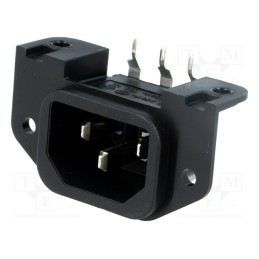 10 pcs : GSP1.9103.1 - Connector: AC supply, socket, male, 10A, 250VAC, IEC 60320, C14 (E)