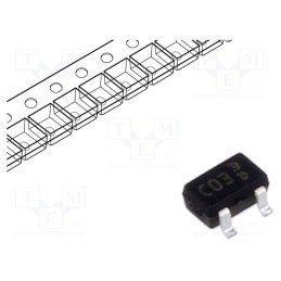 10 pcs : ESDCAN03-2BWY - Diode: TVS array, 26.5V, 3.7A, 170W, bidirectional,double
