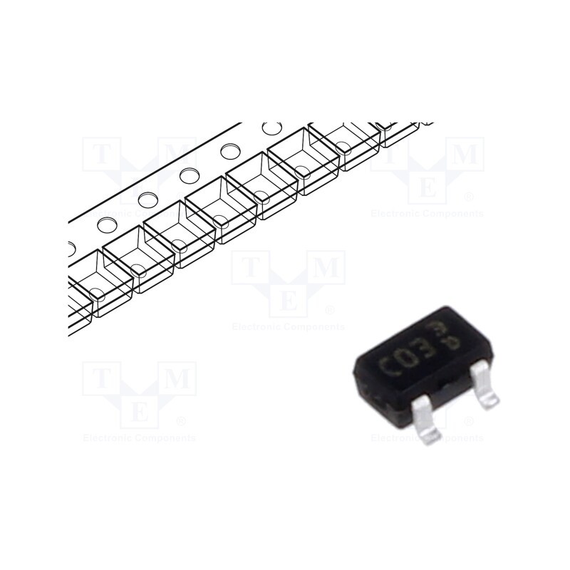 10 pcs : ESDCAN03-2BWY - Diode: TVS array, 26.5V, 3.7A, 170W, bidirectional,double