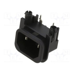 10 pcs : GSP2.9200.16 - Connector: AC supply, socket, male, 10A, 250VAC, IEC 60320, C14 (E)
