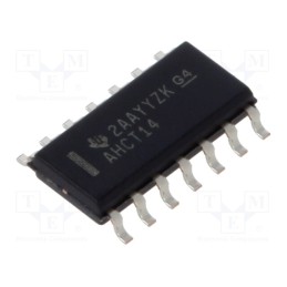 10 pcs : SN74AHCT14DR - IC: digital, NOT, Ch: 6, SMD, SOIC14, 4.5÷5.5VDC, -40÷125°C, 20uA