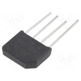 10 pcs : KBL005 - Bridge rectifier: single-phase, Urmax: 50V, If: 4A, Ifsm: 125A, flat