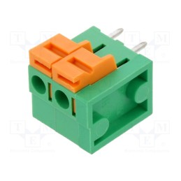 10 pcs : HA0200500000G - PCB terminal block, straight, 5.08mm, ways: 2, on PCBs, terminal