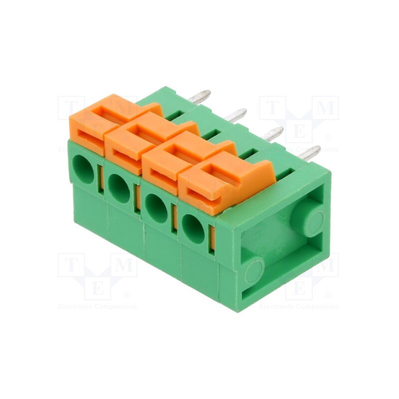 10 pcs : HA0400500000G - PCB terminal block, straight, 5.08mm, ways: 4, on PCBs, terminal