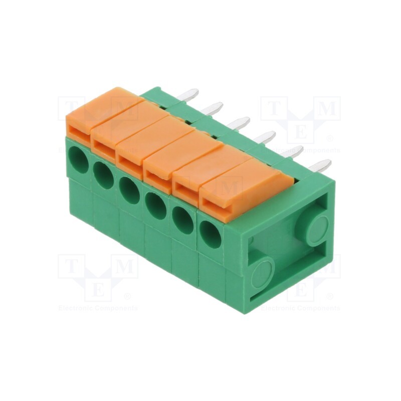 10 pcs : HA0670500000G - PCB terminal block, straight, 3.81mm, ways: 6, on PCBs, terminal