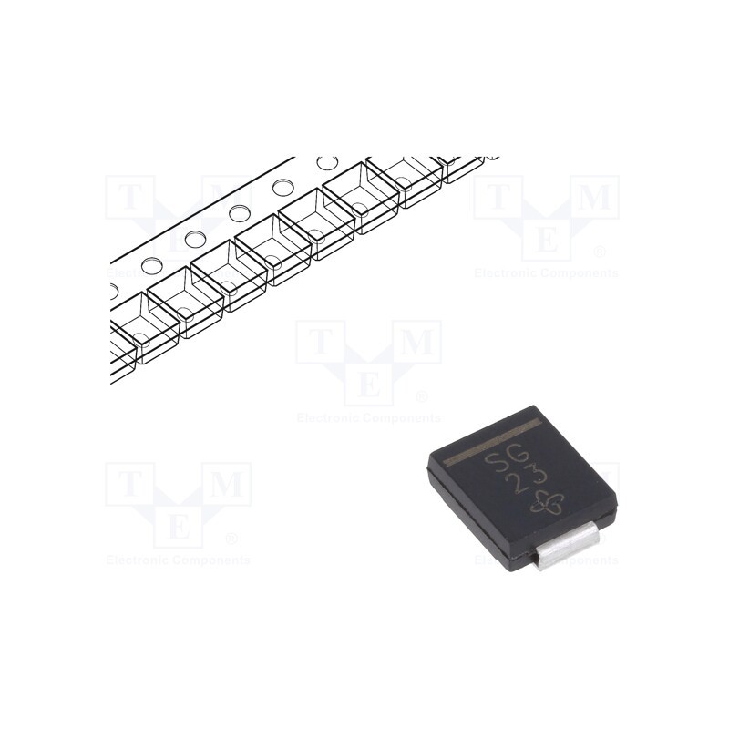 20 pcs : S3G-E3/57T - Diode: rectifying, SMD, 400V, 3A, 2.5us, SMC, Ufmax: 1.15V, Ifsm: 100A