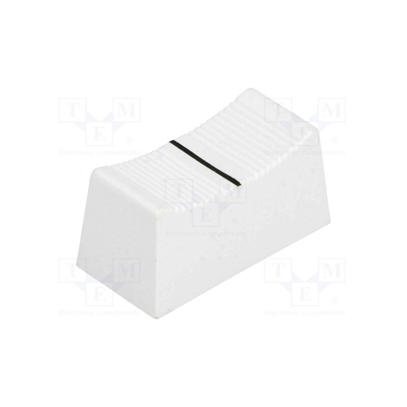 10 pcs : CS1 TYPE A WHITE CP3280 - Knob: slider, white, 23x11x11mm, Width shaft 3/4mm, plastic