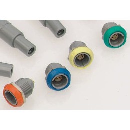1 pcs - Lemo Circular Connector, 5 Contacts, Panel Mount, Socket, Female, IP50, Redel P Series