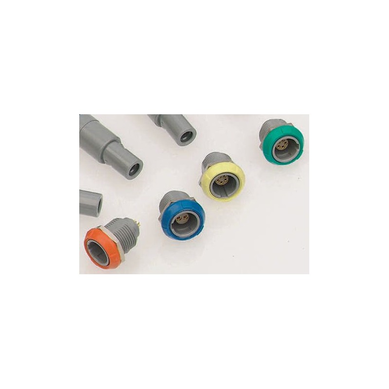 1 pcs - Lemo Circular Connector, 5 Contacts, Panel Mount, Socket, Female, IP50, Redel P Series