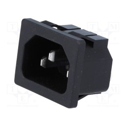 10 pcs : IEC-C-3 - Connector: AC supply, socket, male, 10A, 250VAC, IEC 60320, C14 (E)
