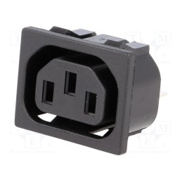 10 pcs : IEC-D-2 - Connector: AC supply, socket, female, 10A, 250VAC, IEC 60320