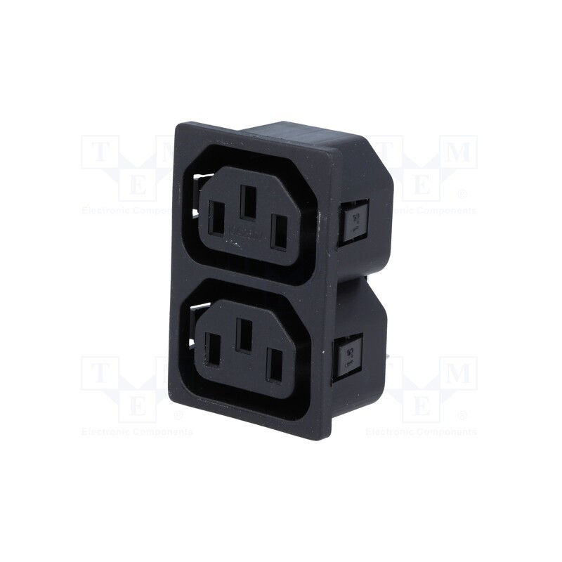 10 pcs : IEC-D-S2-150 - Connector: AC supply, socket, female, 10A, 250VAC, IEC 60320