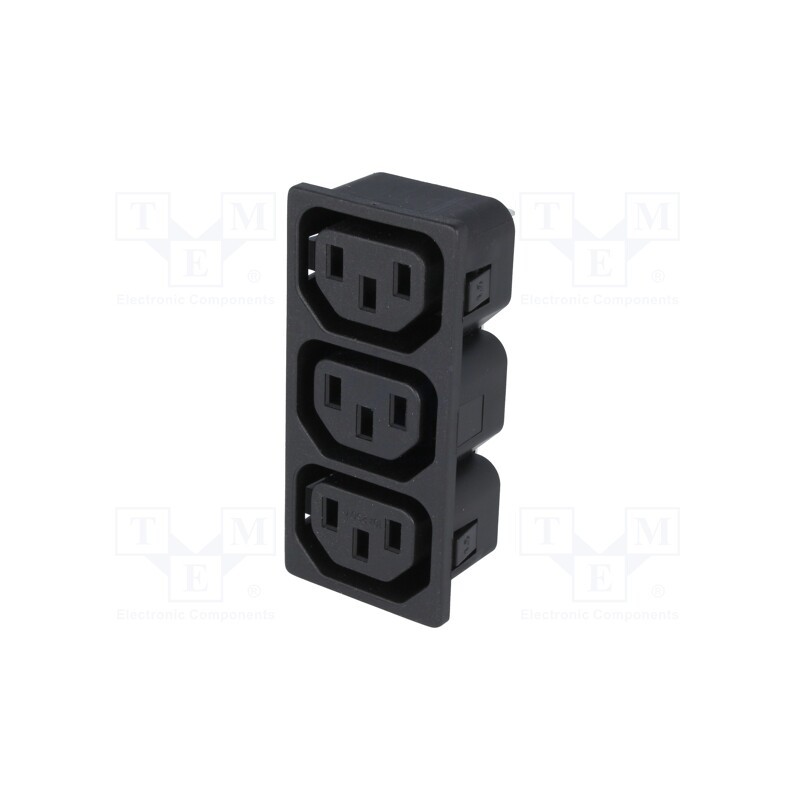 10 pcs : IEC-D-S3-150 - Connector: AC supply, socket, female, 10A, 250VAC, IEC 60320