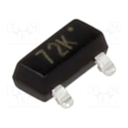 50 pcs : 2N7002K-TP - Transistor: N-MOSFET, unipolar, 60V, 340mA, 350mW, SOT23