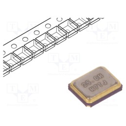 10 pcs : LFXTAL053108BULK - Resonator: quartz, 25MHz, ±50ppm, 18pF, SMD, 2.6x2.1x0.6mm