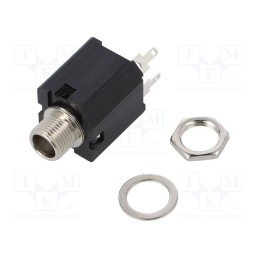 10 pcs : J/SKT S1VS/SNB - Socket, Jack 6,3mm, female, mono, ways: 2, straight, soldering,THT