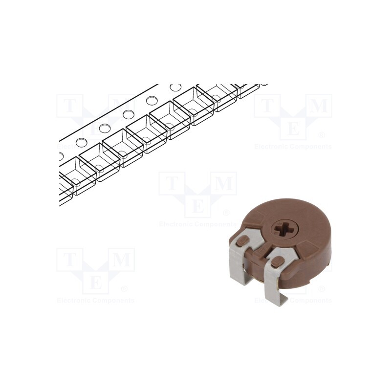10 pcs : PSC10KV50-503A0505 - Potentiometer: mounting, single turn,horizontal, 50kΩ, 330mW, SMD