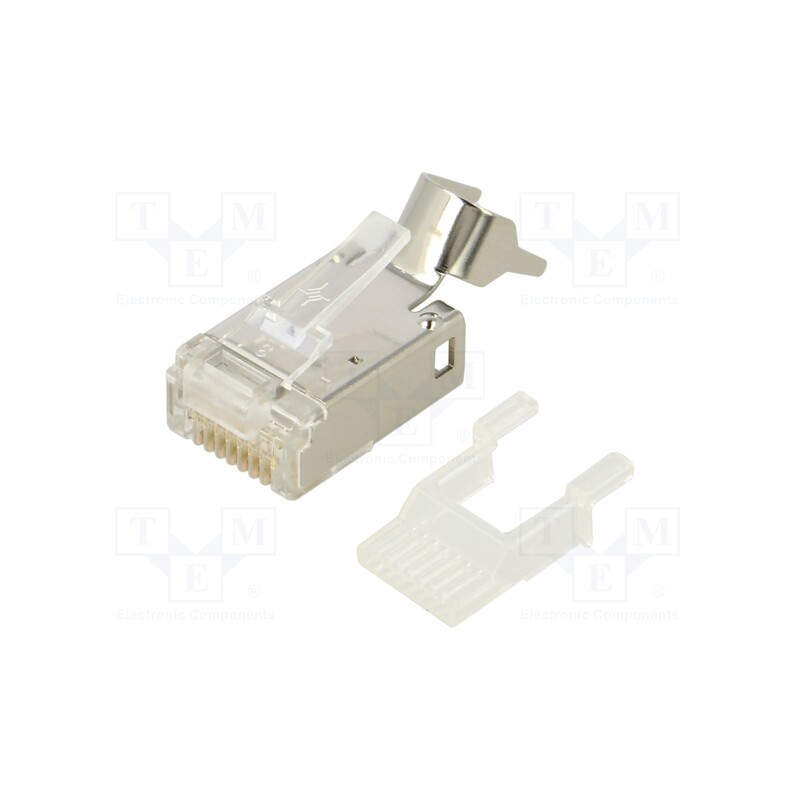 10 pcs : J00026A0165 - Plug, RJ45, PIN: 8, Cat: 6a, shielded,with conductor guide, IDC