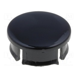10 pcs : 499.643 - Cap, black, Mounting: push-in, plastic