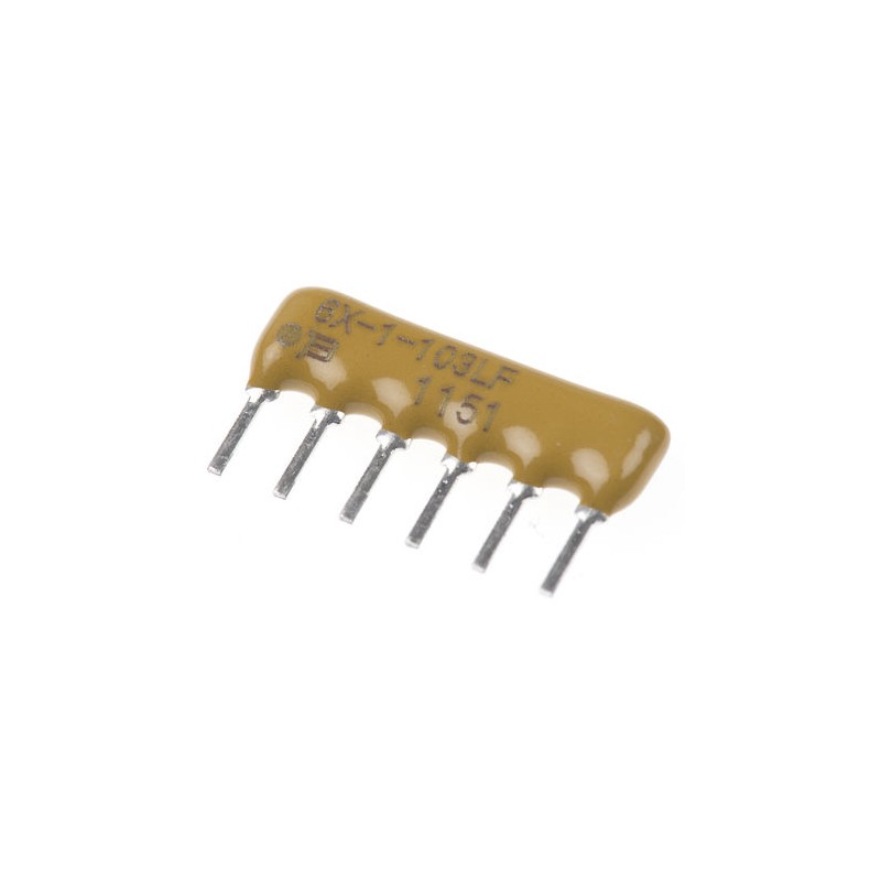 25 pcs - Bourns, 4600X 4.7kΩ ±2% Isolated Resistor Array, 3 Resistors, 0.75W total, SIP, Through Hole