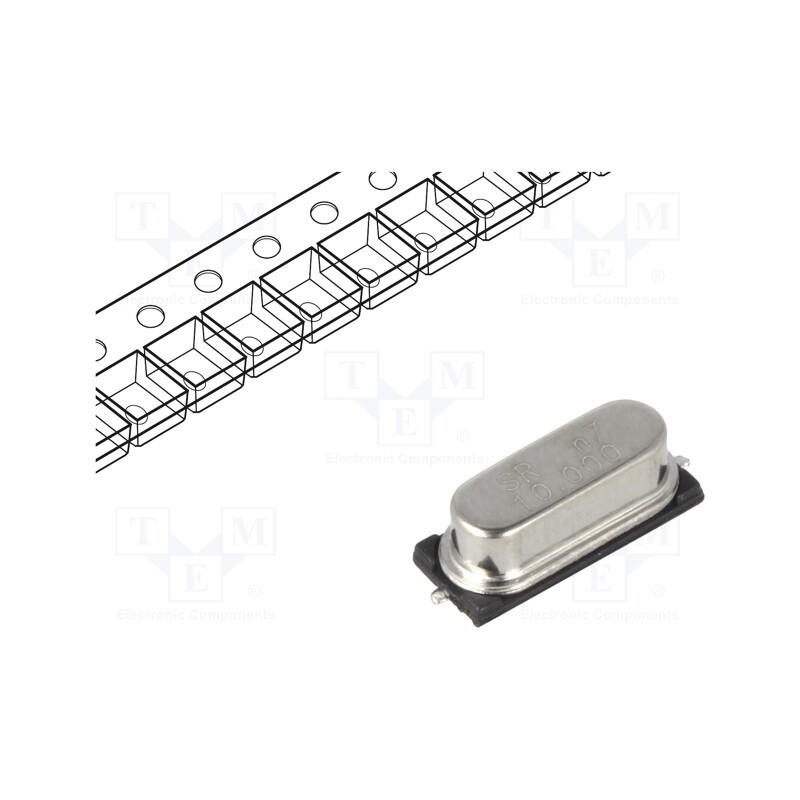 10 pcs : 6.144M-49SMD-SR - Resonator: quartz, 6.144MHz, ±30ppm, 20pF, SMD, HC49SMD