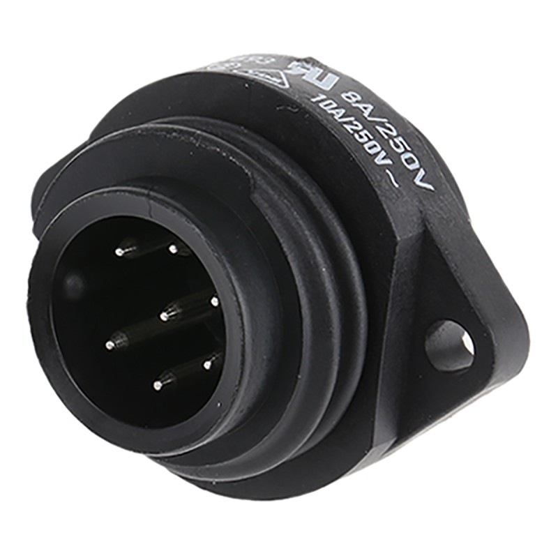 1 pcs - binder Circular Connector, 7 Contacts, Panel Mount, Socket, Male, IP67, 693 Series