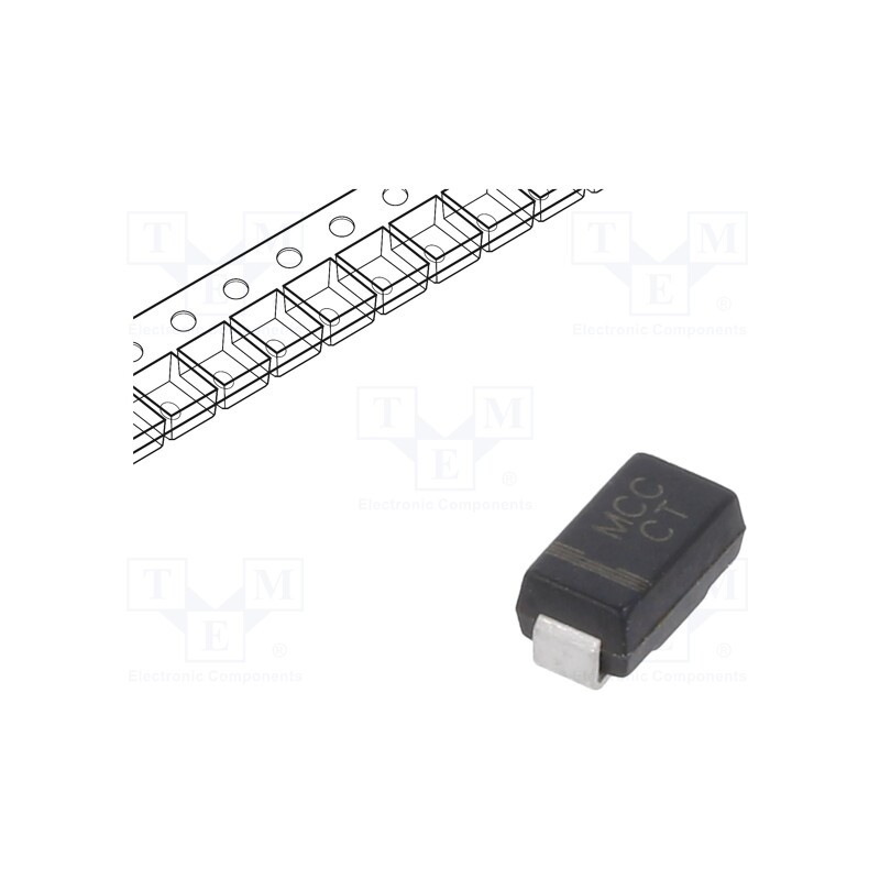 50 pcs : SMAJ43A-TP - Diode: TVS, 400W, 47.8V, 5.7A, unidirectional, ±5%, DO214AC