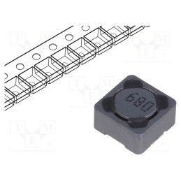 20 pcs : PCS74MT680 - Inductor: wire, SMD, 68uH, 690mA, 380mΩ, ±20%, 7.3x7.3x4.5mm
