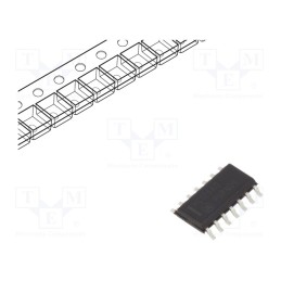 10 pcs : MC74HC126ADR2G - IC: digital, buffer,non-inverting, Ch: 4, CMOS,TTL, SMD, SO14, HC