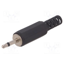 20 pcs : JC-001 - Plug, Jack 2,5mm, male, mono,with strain relief, ways: 2, straight