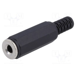 10 pcs : JC-121 - Plug, Jack 3,5mm, female, mono,with strain relief, ways: 2